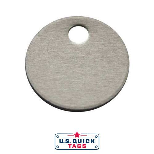 Aluminum Blank Metal Tag - .032 x 1 x 1 - One Hole – US Quick Tags
